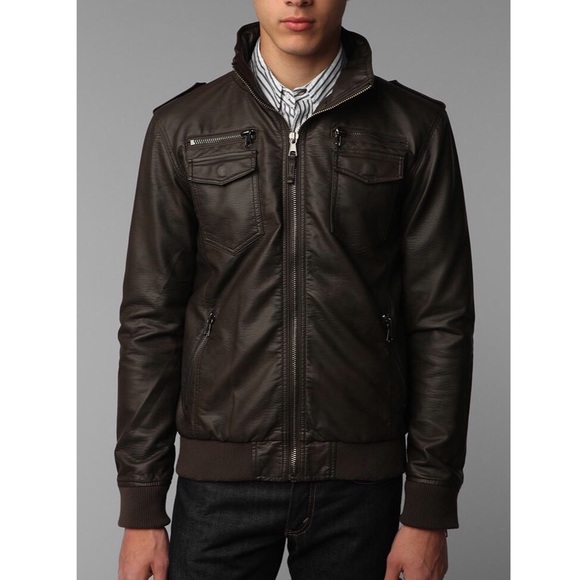 urban outfitters leather jacket mens